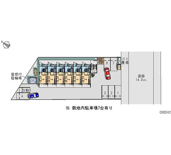 ★手数料０円★福井市日之出　月極駐車場（LP）